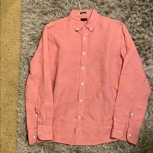 J Crew Red gingham button up